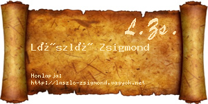László Zsigmond névjegykártya
