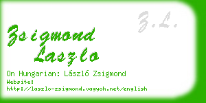 zsigmond laszlo business card