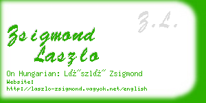 zsigmond laszlo business card